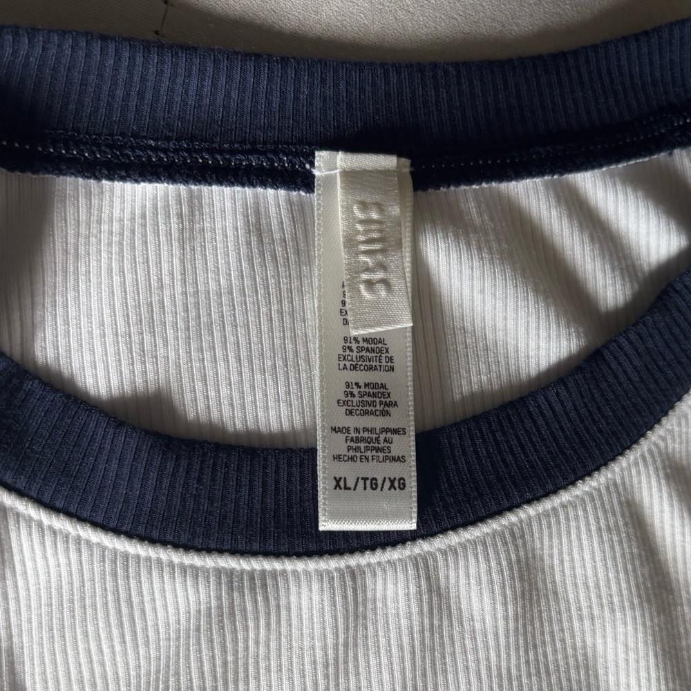 Skims Soft Lounge Ringer Ribbed Cropped Tank Size XL - Picture 6 of 6